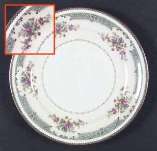 Royal Embassy Atlanta Dinner Plate, Fine China Dinnerware   Floral Bouquets,Blue