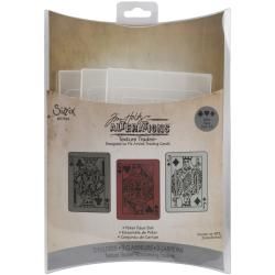 Sizzix Poker Face Texture Trades Embossing Folders (pack Of 3)