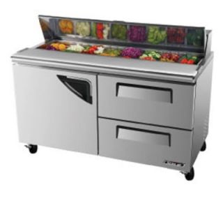 Turbo Air 2 Section Deluxe Sandwich Salad Unit w/ 2 Drawers, 16 cu ft, Door
