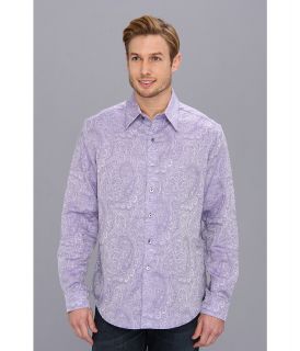 Robert Graham Acquafin L/S Sport Shirt Mens Long Sleeve Button Up (Purple)