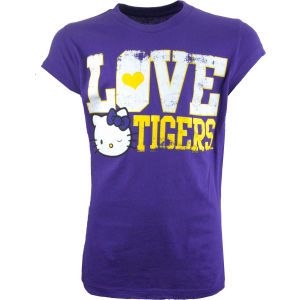 LSU Tigers NCAA Girls HK Dancing Hearts T Shirt