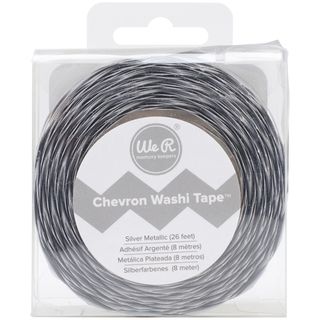 We R Chevron Metallic Washi Tape 26 Feet silver