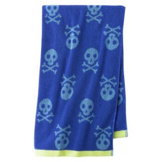 Circo Newborn Boys Jacquard Skull Towel   Blue
