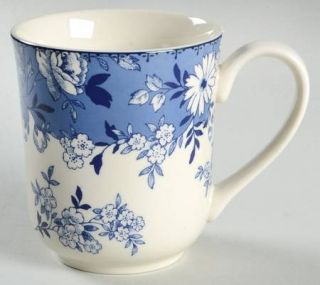 Johnson Brothers Devon Cottage Accent Mug, Fine China Dinnerware   Blue Flowers