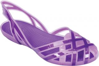 Girls Crocs Huarache Slingback Flat   Iris/Neon Purple Casual Shoes