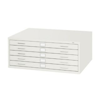 Safco Products Five Drawer Flat File 4994 Color White