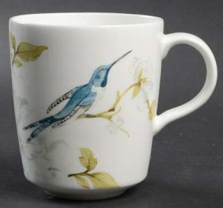 Spode Nectar Mug, Fine China Dinnerware   Impression,Bird,Flowers,Rim,Scalloped
