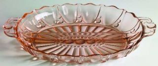 Anchor Hocking Oyster & Pearl Pink 2 Part Relish Dish   Pink, Depression Glass