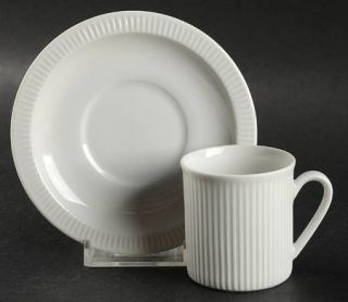 Arzberg Athena White Flat Demitasse Cup & Saucer, Fine China Dinnerware   All Wh