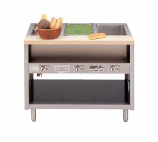 Piper Products 72 in Hot Food Serving Counter, Modular, 5 Wells, Semi Enclosed Base, 208/3V