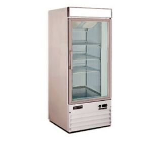 Metalfrio Upright Freezer w/ 1 Glass Door & 3 Shelves, 8.6 cu ft, White