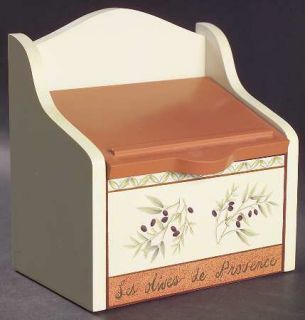 Sakura Les Olives Wooden Recipe Box with Lid, Fine China Dinnerware   Purple Oli