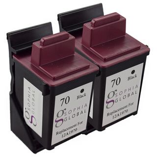 Sophia Global Remanufactured Ink Cartridge For Lexmark 70 (2 Black) (BlackPrint yield up to 600 pagesModel 2eaLex70BPack of 2We cannot accept returns on this product.This high quality item has been factory refurbished. Please click on the icon above fo