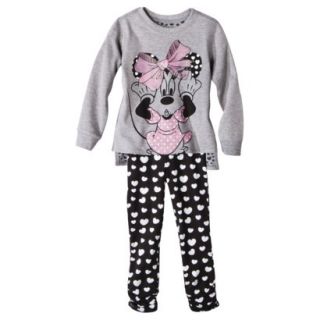 Disney Infant Toddler Girls 2 Piece Minnie Mouse Set   Grey 12 M