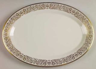 Lenox China Tuscany 16 Oval Serving Platter, Fine China Dinnerware   Gold Scrol