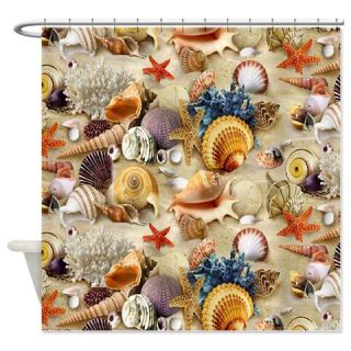  Fancy Seashells Shower Curtain  Use code FREECART at Checkout