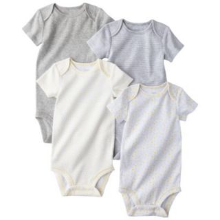 PRECIOUS FIRSTSMade by Carters Newborn 4 Pack Bodysuit   Grey/Yellow 3 M