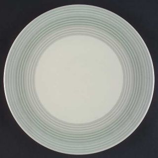 Mikasa Internet Green Dinner Plate, Fine China Dinnerware   Green Lines On White