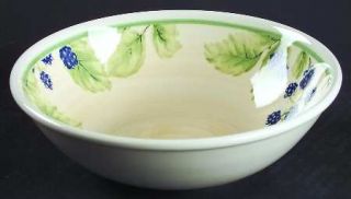 Nikko Blueberry Market Coupe Cereal Bowl, Fine China Dinnerware   Countryside,Pu