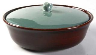 Red Wing Village Green 1 Qt Round Covered Casserole, Fine China Dinnerware   Vil