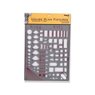 Chartpak Transparent Architect/ Builder Symbols Template (Smoke1/4 inch  1 footModel CHA1153IDimensions 8 inches x 12 inches )