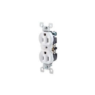 Leviton 5320WCP Electrical Outlet, Duplex Receptacle with Quickwire White