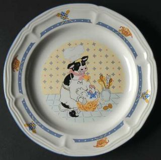 Newcor Kitchen Kow Salad Plate, Fine China Dinnerware   Cow In Chefs Hat, Chicke