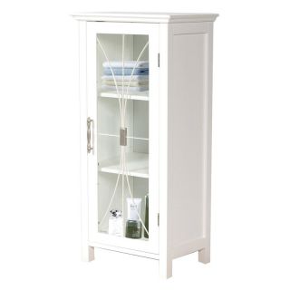 Elegant Home Delaney White Floor Cabinet with 1 Door   7947