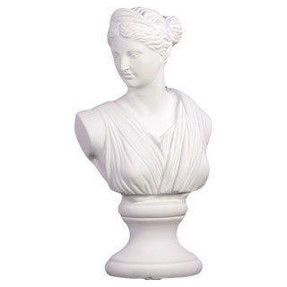 White Cement Woman Statue (WhiteMaterial CementQuantity One (1)Dimensions 19.5 inches high x 11 inches wide x 7.5 inches deep CementQuantity One (1)Dimensions 19.5 inches high x 11 inches wide x 7.5 inches deep)