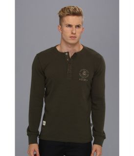 Authentic Apparel U.S. Army U.S.A. Henley Mens Long Sleeve Pullover (Gray)