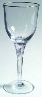 Waterford Eternity Wine Glass   Marquis,Plain Bowl,Ribbed Stem,Gold Trim