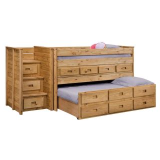 Chelsea Home Twin Loft Bed   Ginger Stain Multicolor   CHEL1465