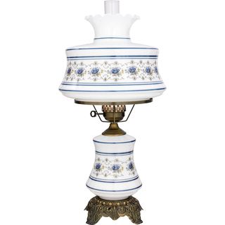 Quoizel Abigail Adams 28 inch Table Lamp (BrassFinish Antique brassNumber of lights One (1)Requires one (1) 150 watt A21 medium base 3 way bulb (not included)Dimensions 28 inches high x 14 inches wideWeight 10.5 pounds)