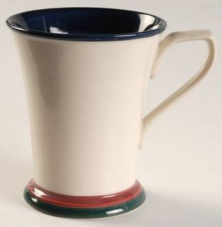 Noble Excellence Concentrics Blue Mug, Fine China Dinnerware   Green,Maroon & Bl