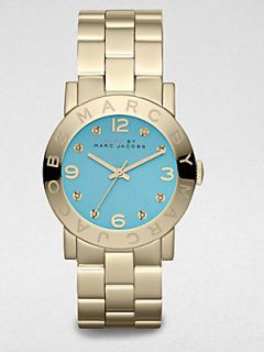 Marc by Marc Jacobs Goldtone Stainless Steel & Crystal Watch/Aqua Dial   Gold Bl