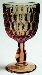 Fenton Thumbprint Colonial Amber Water Goblet   Colonial Amber, Thumbprint Desig