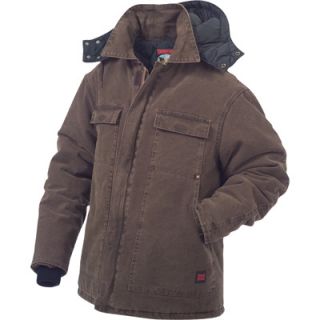 Tough Duck Washed Polyfill Parka with Hood   XL, Chestnut