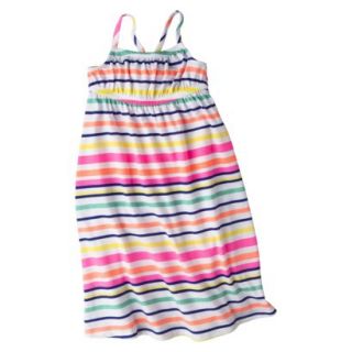 Cherokee Infant Toddler Girls Bow Back Maxi Dress   Neon Stripe 18 M
