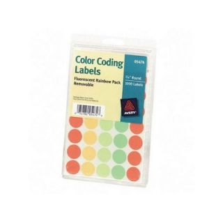 Avery Labels Round Neon Color Coding Labels (05474)