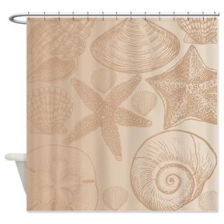  Peach shells Shower Curtain  Use code FREECART at Checkout
