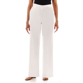 Alfred Dunner St. Barths Pull On Pants, White, Womens