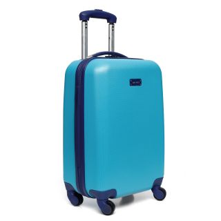 Nine West Sweet Landing 20 inch Carry On Hardside Spinner Upright (Turquoise/navyWeight 9 poundsPockets Two (2) exterior pockets, one (1) interior pocketHandle One (1) top handle, one (1) side handle, telescoping wandWheel type SpinnerClosure ZipperL