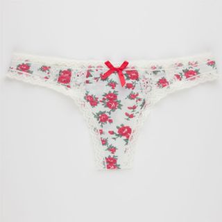 Bonfire Floral Thong Ivory In Sizes Small, Medium, Large For Women 214685160