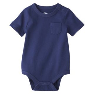 Circo Newborn Boys Solid Front Pocket Bodysuit   Blue 12 M