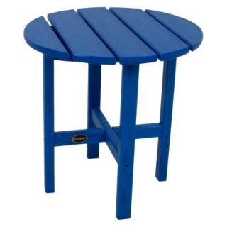Polywood Round Patio Side Table   Pacific Blue