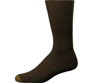 Mens Gold Toe Cushion Foot Fluffies (12 Pairs)   Brown Casual Socks