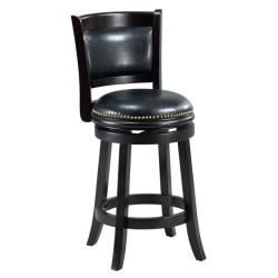 Alexis Cappuccino Padded Back 24 inch Counter Stool