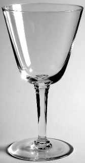 Val St Lambert Vas27 (No Trim) Wine Glass   Plain/Flared Bowl, Six Sided Stem,No