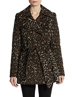 Scarpa Leopard Print Belted Coat   Leopard