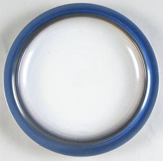 Goebel Auvergne Salad Plate, Fine China Dinnerware   Blue Border, Gray Center